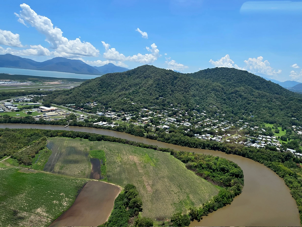 Тропический лес и река с высоты